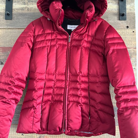 Calvin Klein- Women's Red Down Jacket - Picture 1 of 9